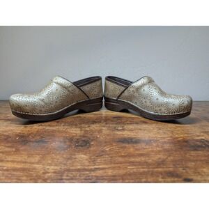Dansko Womens Size 6.5 US Milled Paisley Leather Clogs Slip On Comfort Shoes
